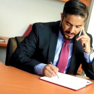 lawyer in office